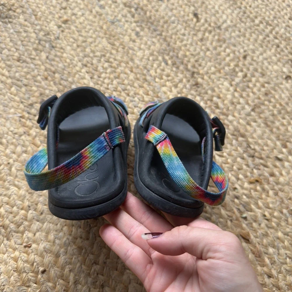 Chaco Kids Chillos Sport Sandals Rainbow Tie Dye Adjustable Strap Shoes US Sz 1
